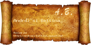 Andrási Bettina névjegykártya